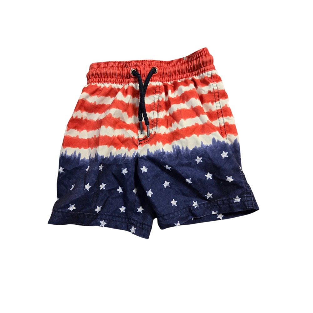 Child of Mine by Carters Toddler Boys American Flag Swim Trunks Stars Stripes 2T